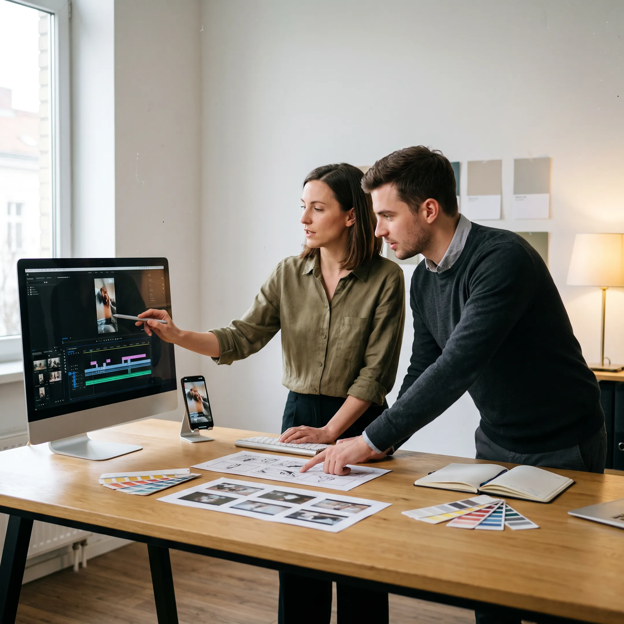 Creative team producing branded TikTok campaign video