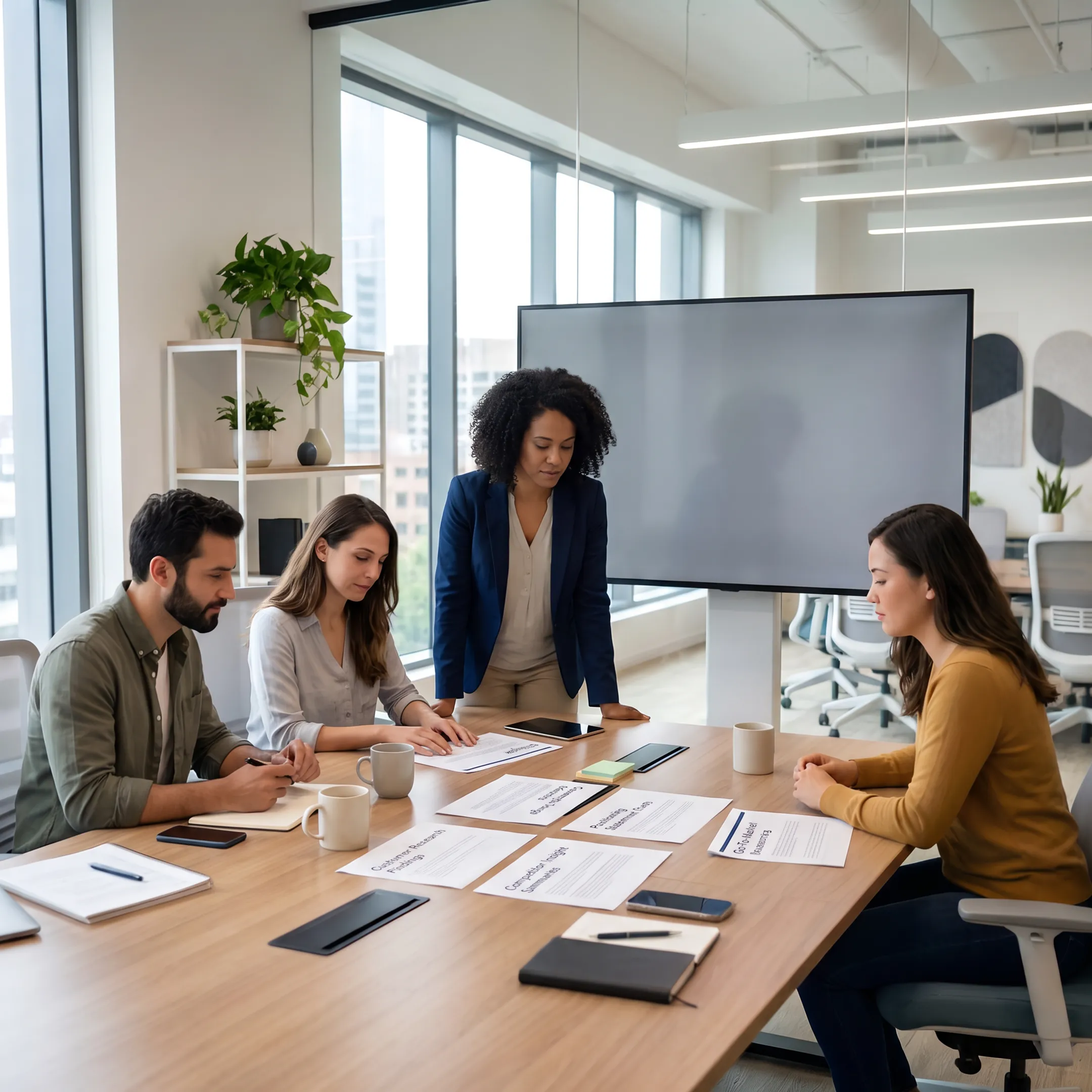 Consultants developing product positioning and go-to-market messaging