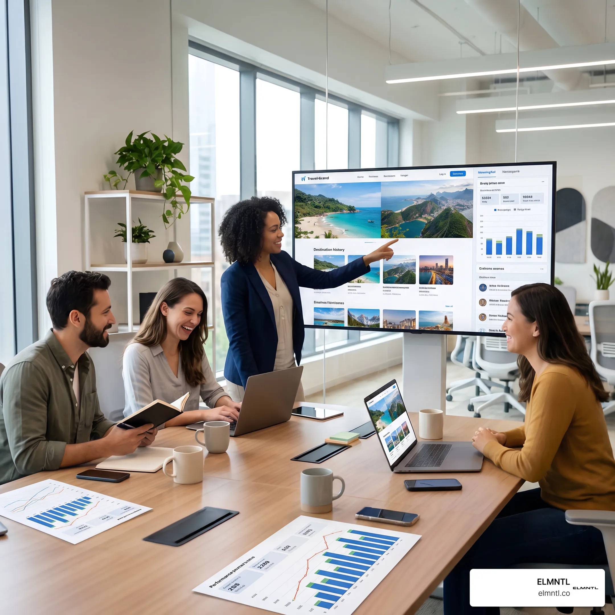 Creative team developing a destination marketing campaign