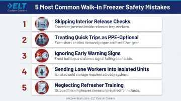 5 common walk-in freezer safety mistakes operators should avoid infographic