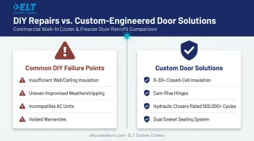 DIY CoolBot cooler build failures versus custom cooler door solutions