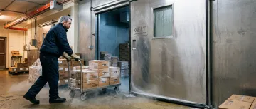 Food processing plant freezer