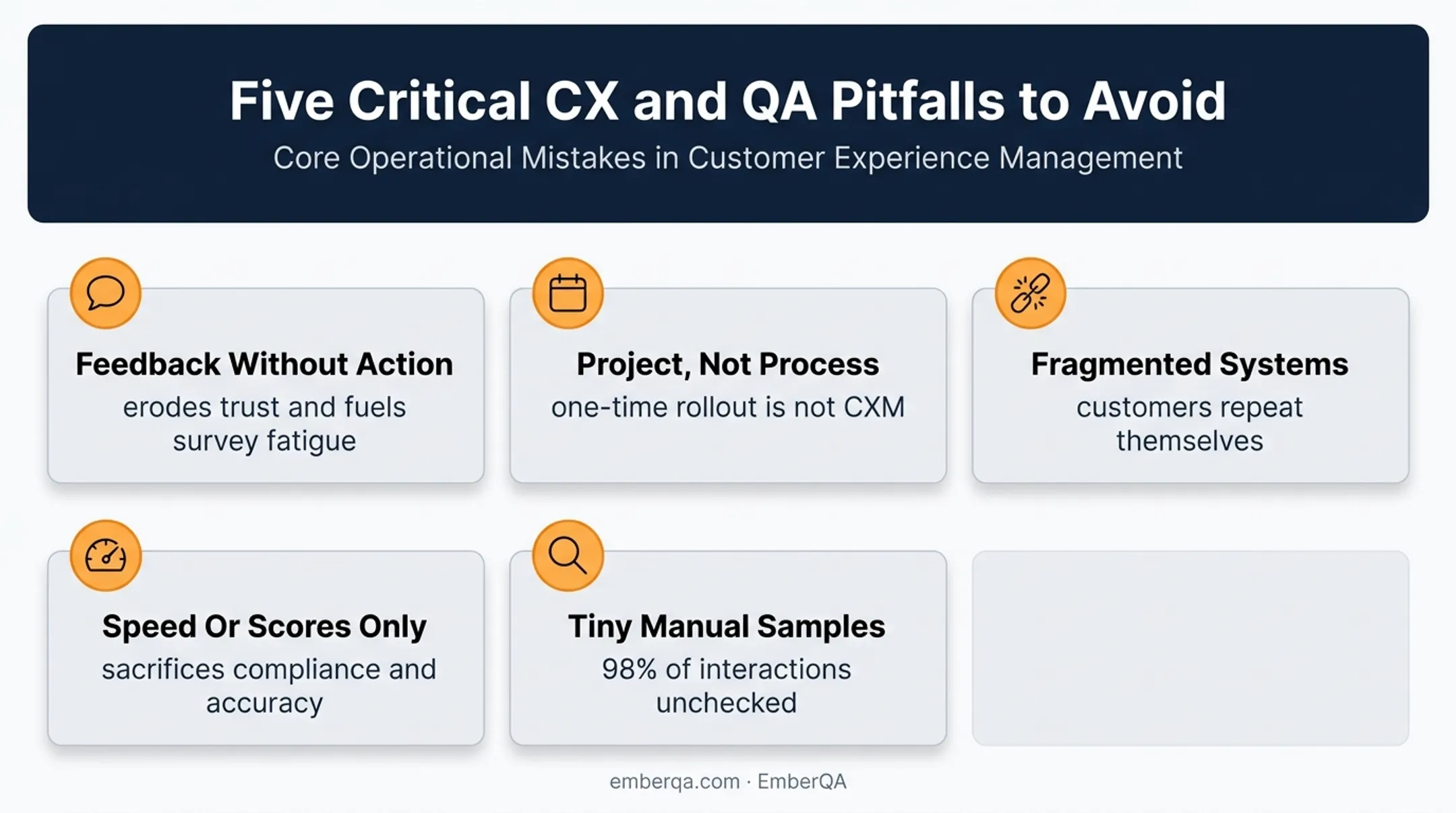 Five common customer experience management mistakes and risks