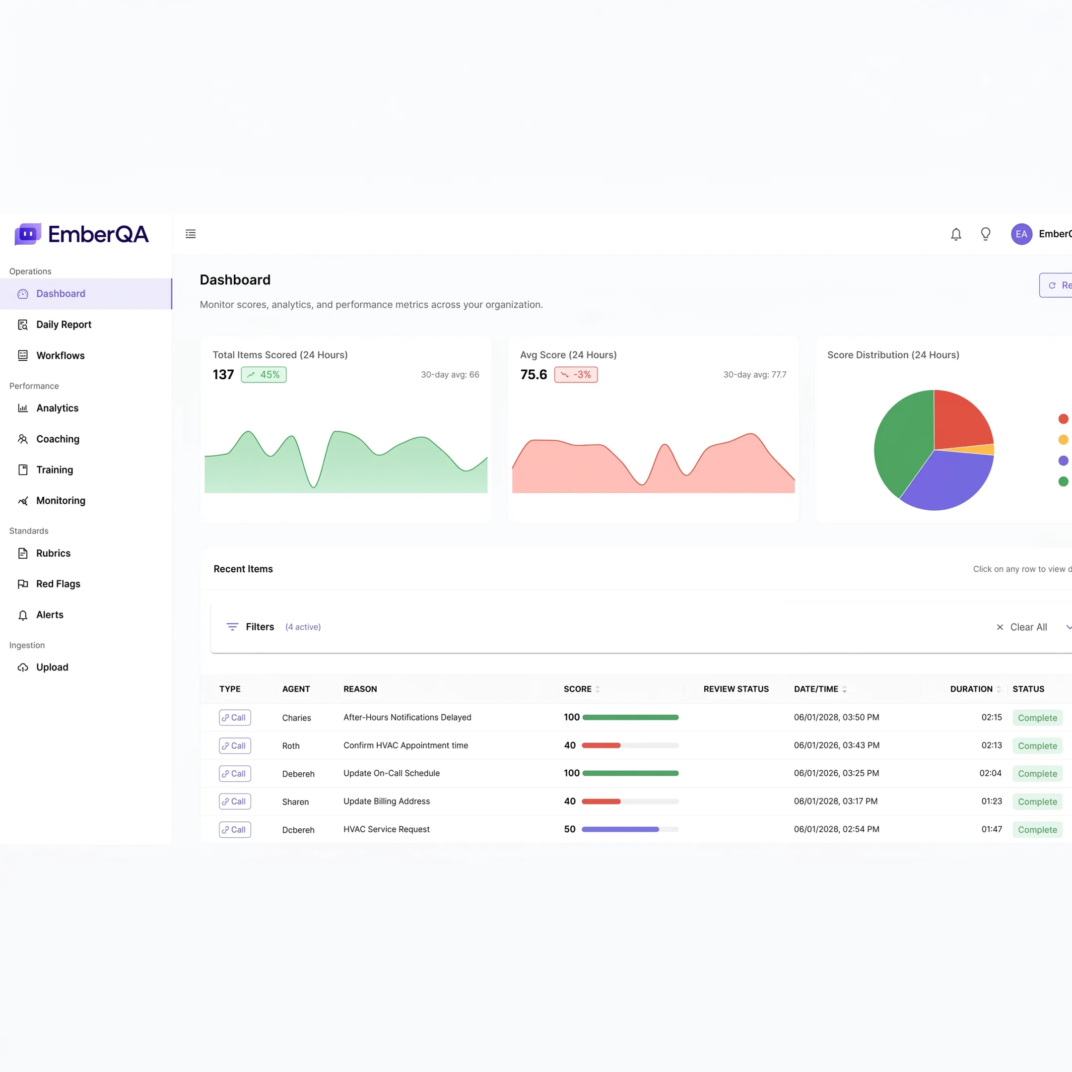 Quality manager reviewing AI-generated document risk insights