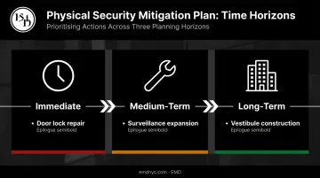 Security vulnerability assessment mitigation plan three time horizons with example actions