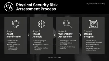 Four-step facility security risk assessment to design blueprint process flow