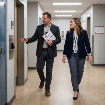 Consultant documenting school security vulnerabilities