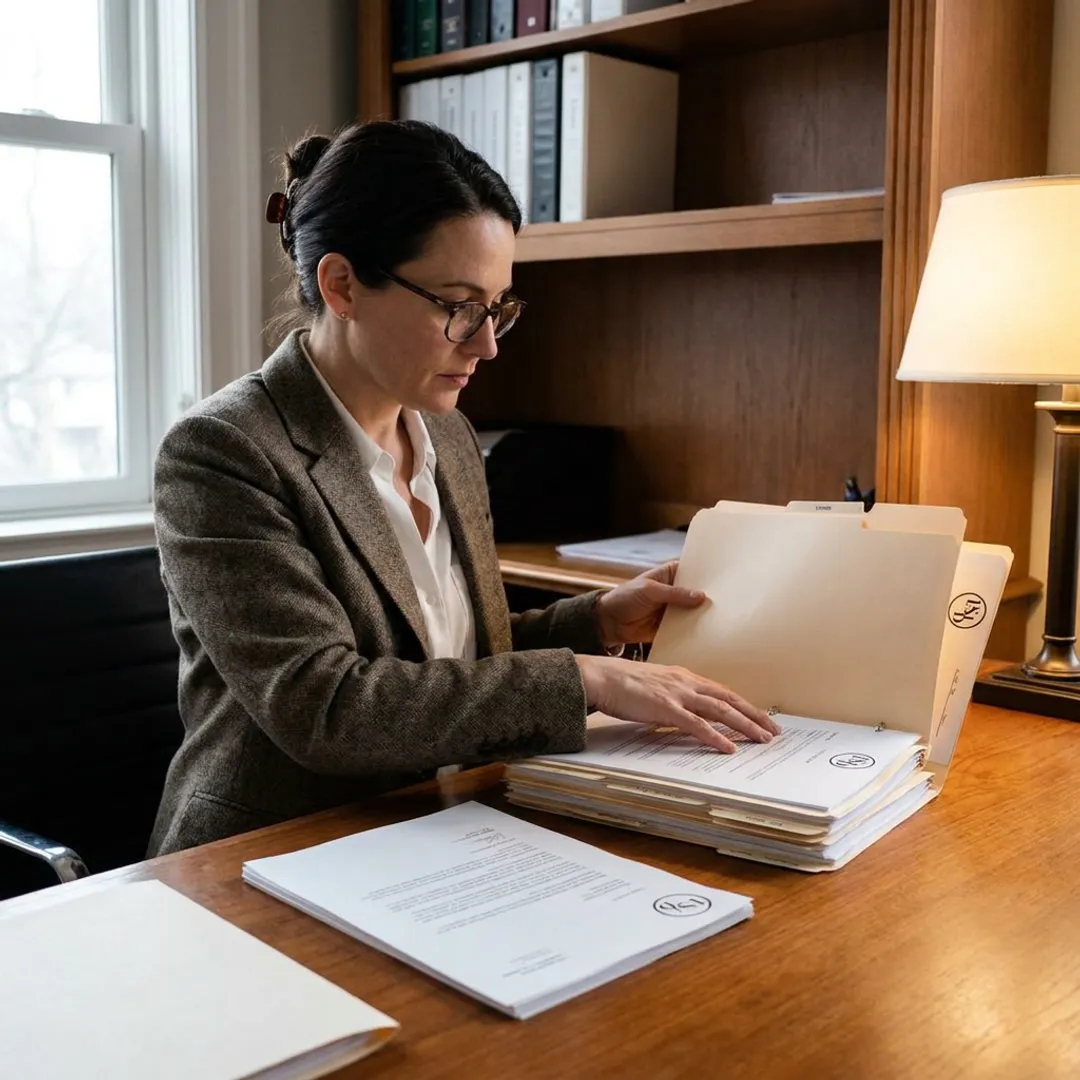 Expert witness reviewing secure litigation documents
