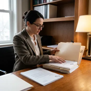 Expert witness reviewing secure litigation documents