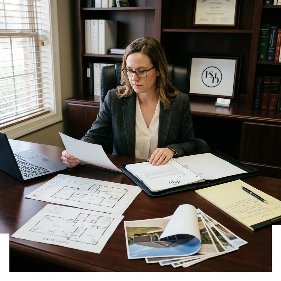 Security expert reviewing litigation case documents