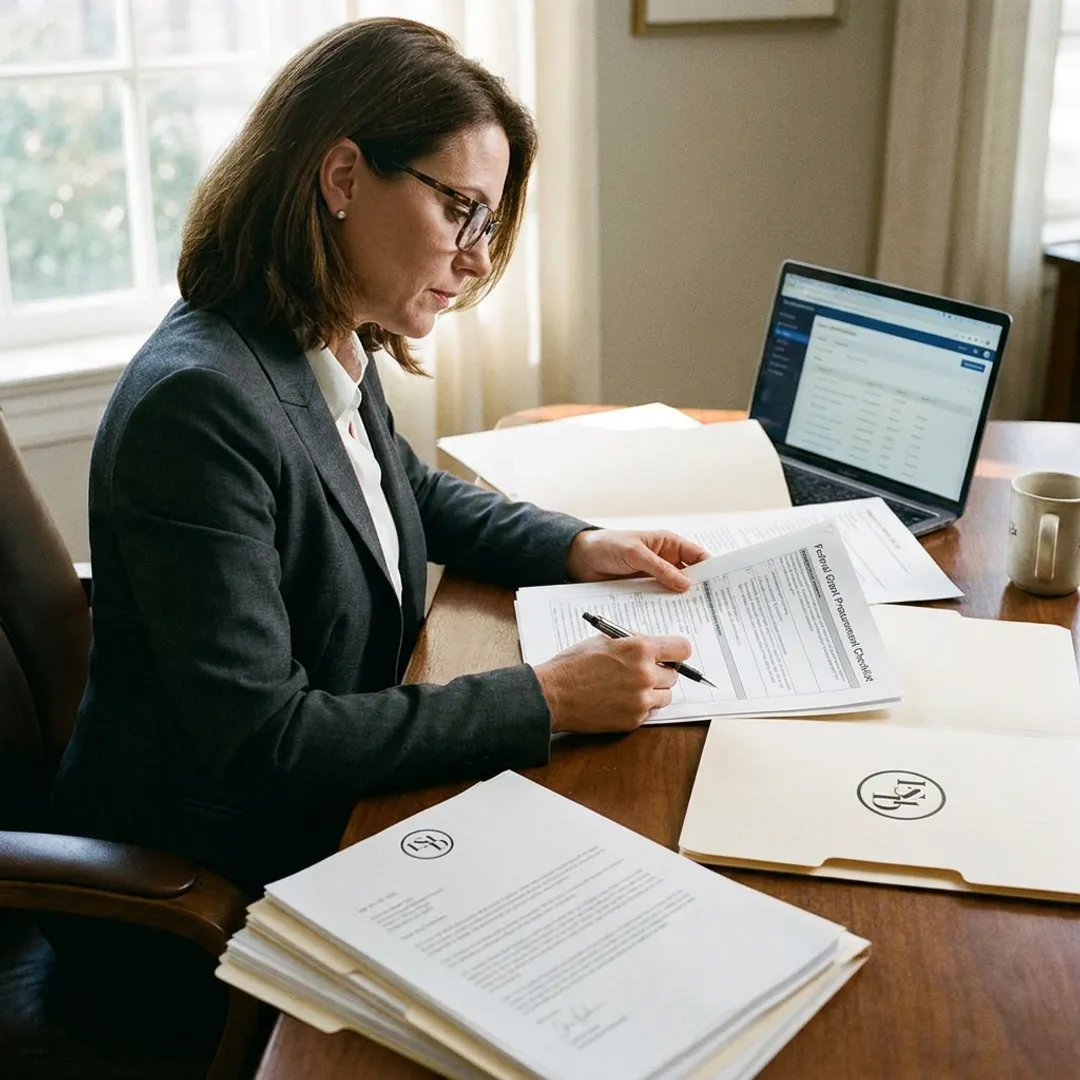 Federal grant procurement checklist and compliance documents