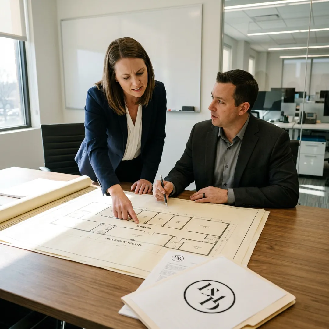 A security consultant reviewing the architectural blueprints for a new hospital wing.