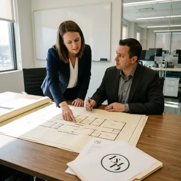 A security consultant reviewing the architectural blueprints for a new hospital wing.