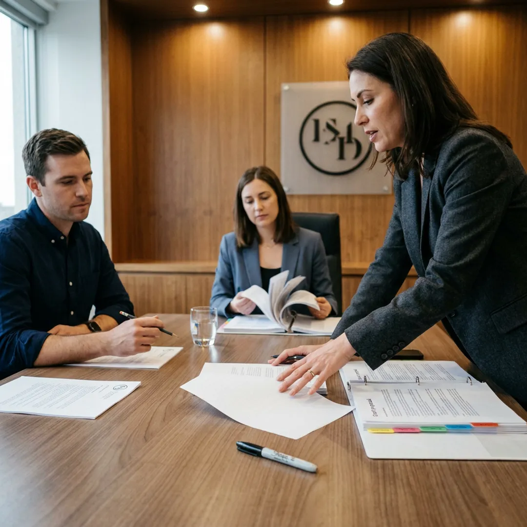A team of grant management consultants reviewing a funding application.