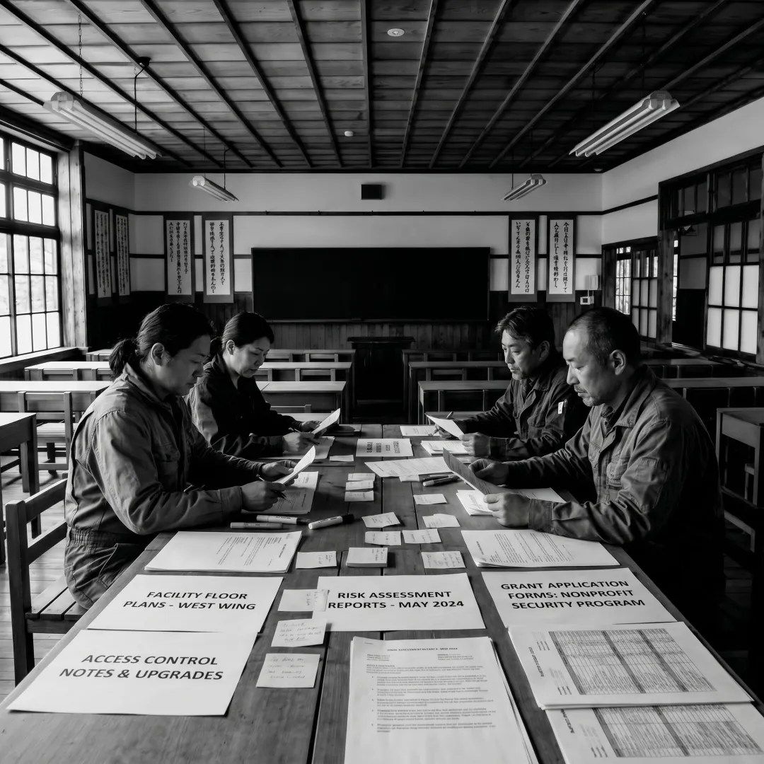 Security grant planning documents for nonprofit facility protection