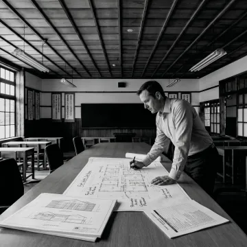 Security consultant reviewing a facility risk assessment