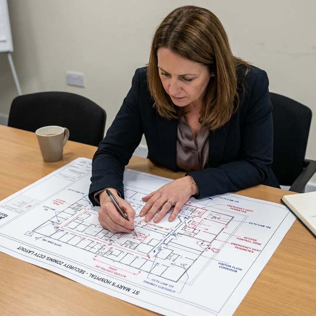 Healthcare facility security design planning