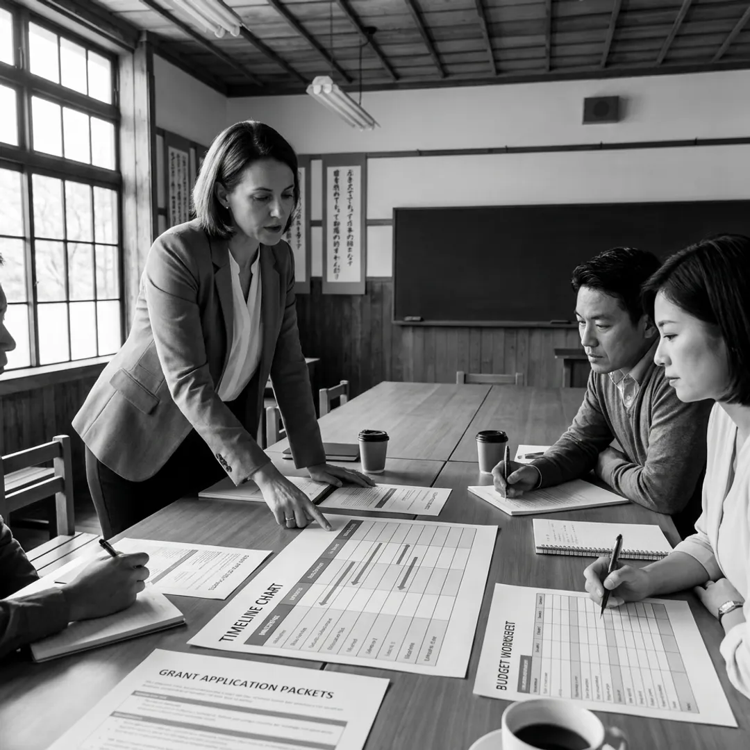 Grant application planning meeting for security funding