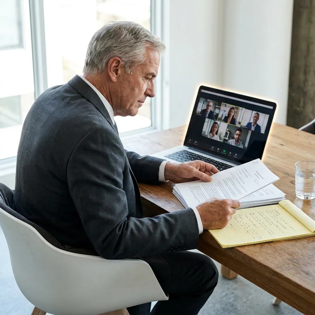 Virtual deposition preparation session