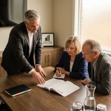 Advisor explaining estate planning steps