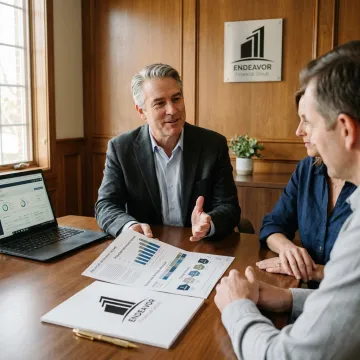 Financial advisor explaining investment planning process