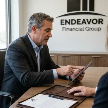 Advisor explaining a financial planning process