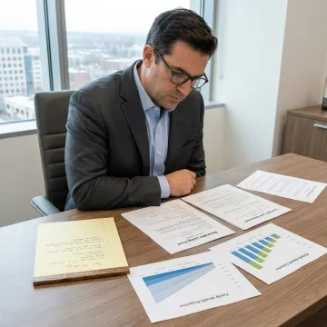 Advisor reviewing estate tax planning documents
