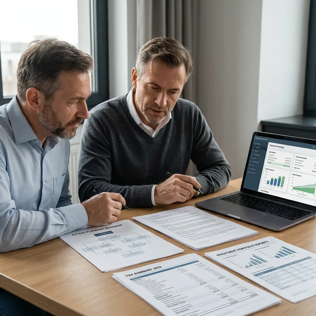 Estate planning process meeting with advisor