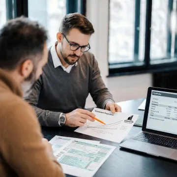 Advisor guiding client through financial planning steps