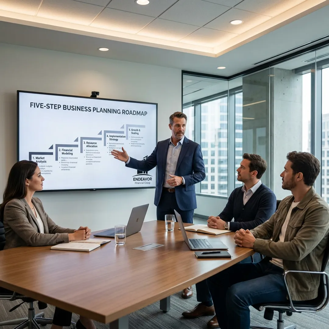 Advisor explaining a financial planning process