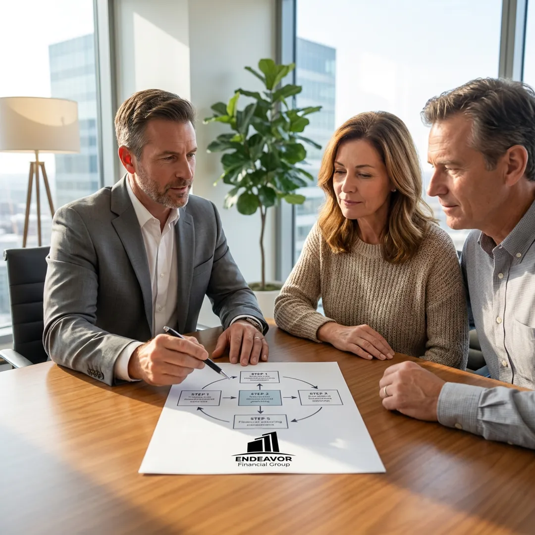 Advisor explaining a financial planning process