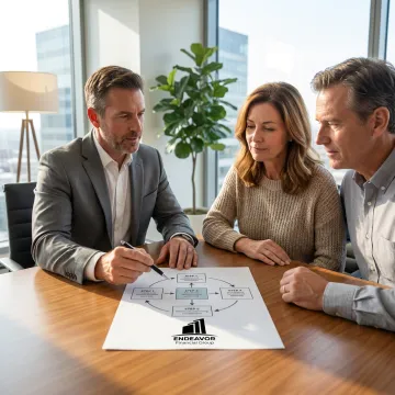 Advisor explaining a financial planning process