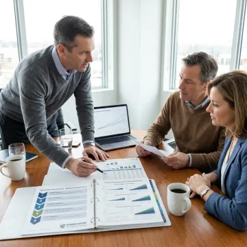 Advisor explaining a financial planning process