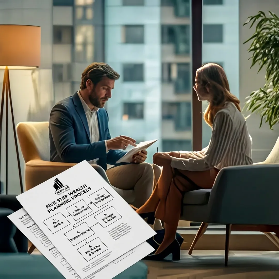 Advisor explaining a financial planning process