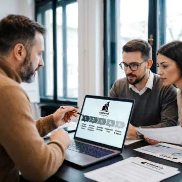 Advisor explaining a structured financial planning process