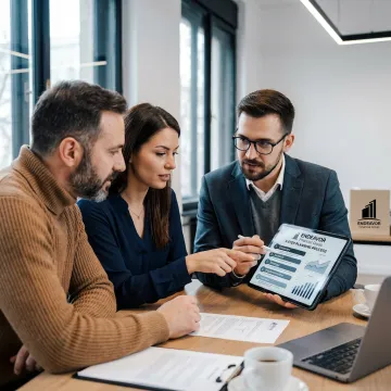 Advisor explaining a financial planning process