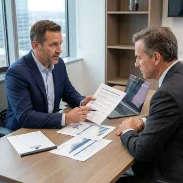 Financial advisor guiding executive through rollover process