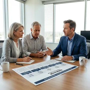 Financial advisor explaining a legacy planning process