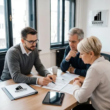Financial advisor reviewing retirement plan with clients