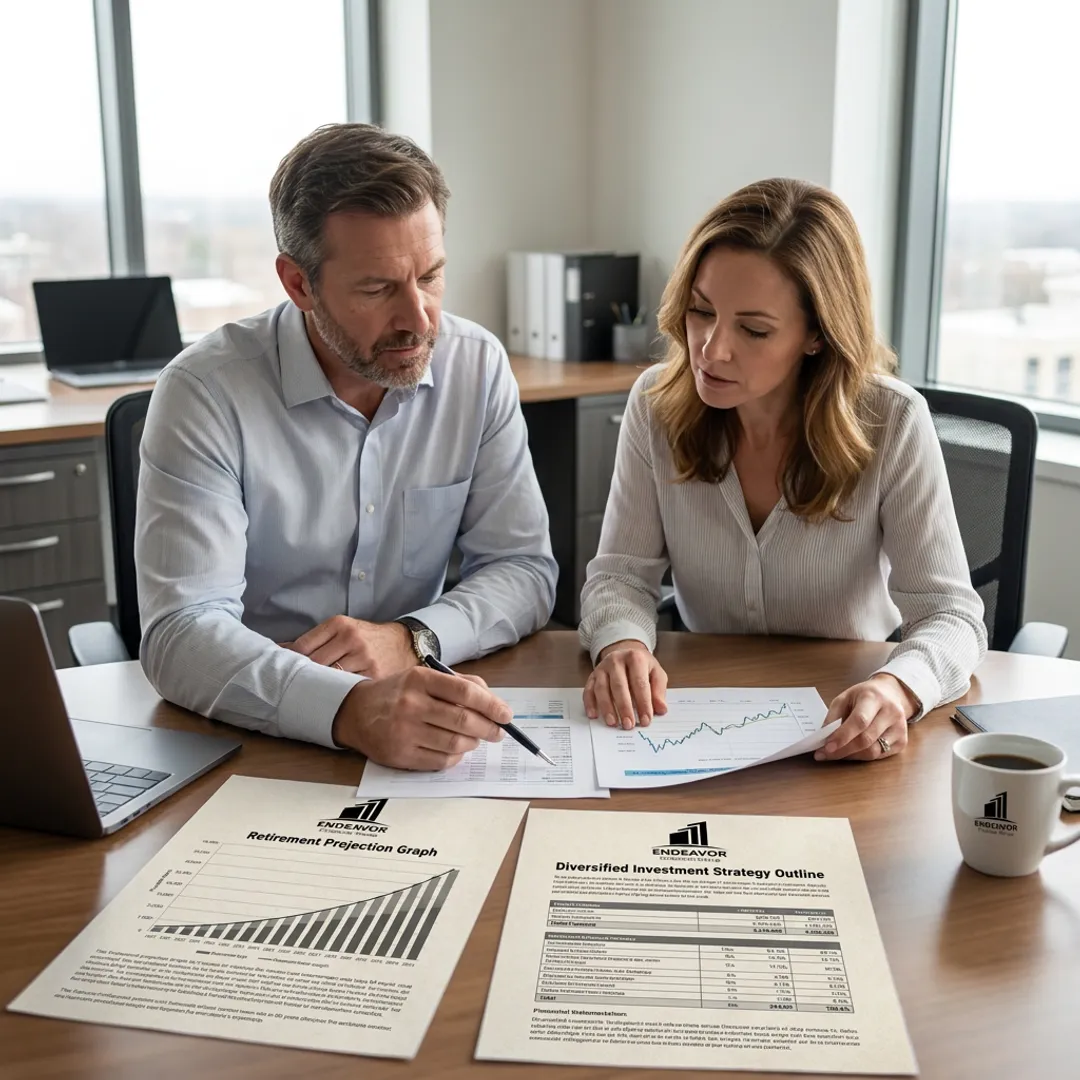 Advisor explaining a structured wealth planning process