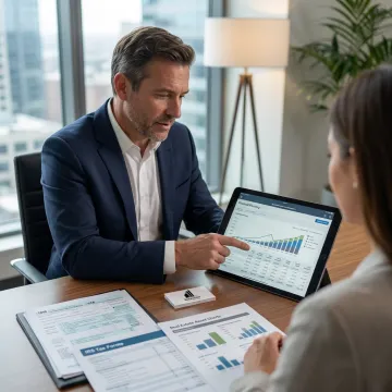 Financial advisor explaining a planning process