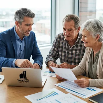 Advisor reviewing a retirement income plan with a Kentucky couple