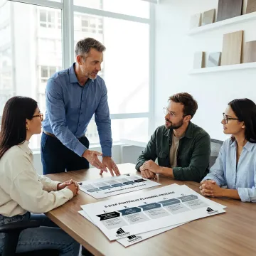 Advisor outlining a portfolio management process