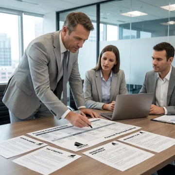 Advisor guiding clients through a financial planning process