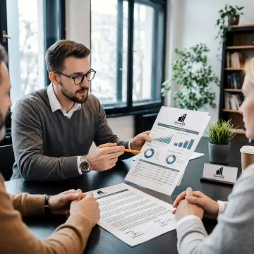 Advisor reviewing legacy planning documents with clients