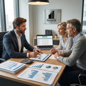Financial advisor explaining tax planning process
