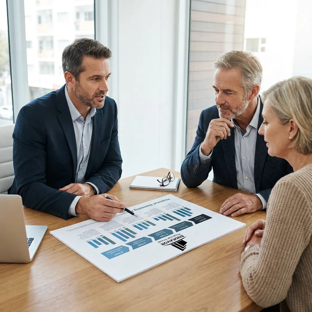 Advisor explaining a financial planning process