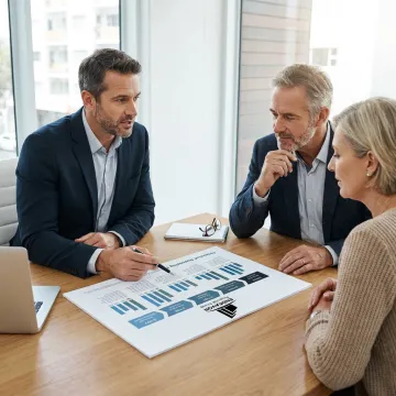 Advisor explaining a financial planning process
