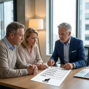 Advisor explaining estate planning process