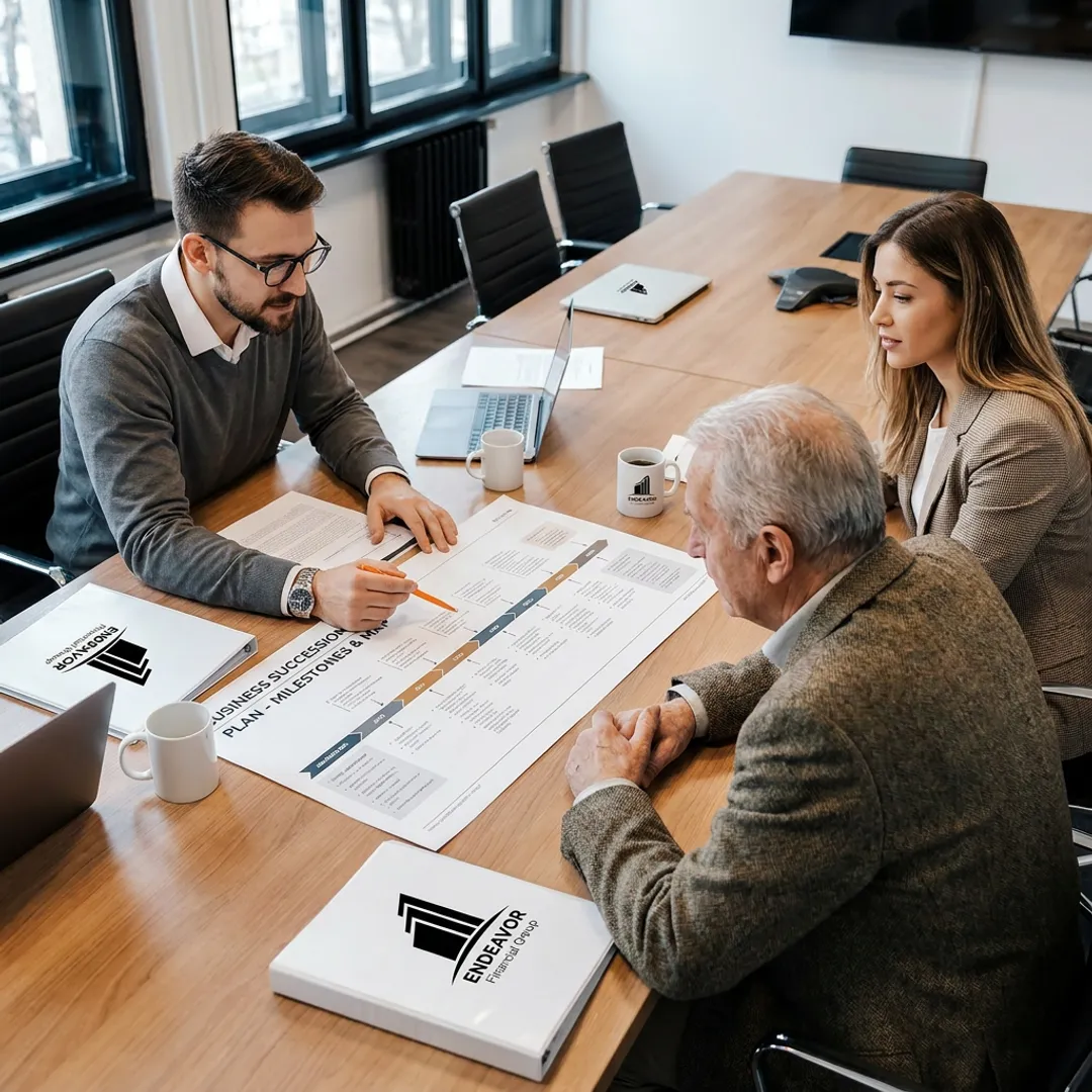 Advisor mapping a family business succession process
